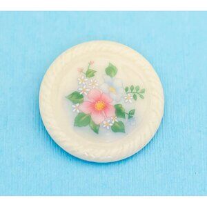 Vintage Ceramic Flower Brooch by Avon N22